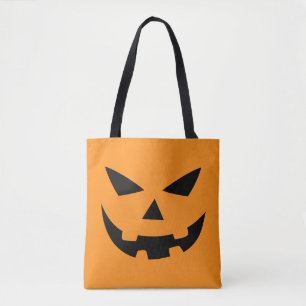 Jackolanternはハロウィンのトートバックに直面します トートバッグ