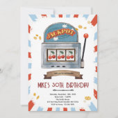 Jackpot casino party theme invitation 招待状 (正面)