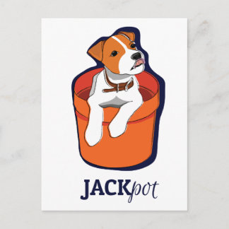 "Jackpot" Jack Russell Terrier Card ポストカード