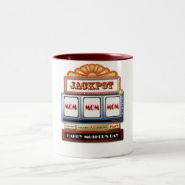 JACKPOT MOM Mother's Day Mug ツートーンマグカップ