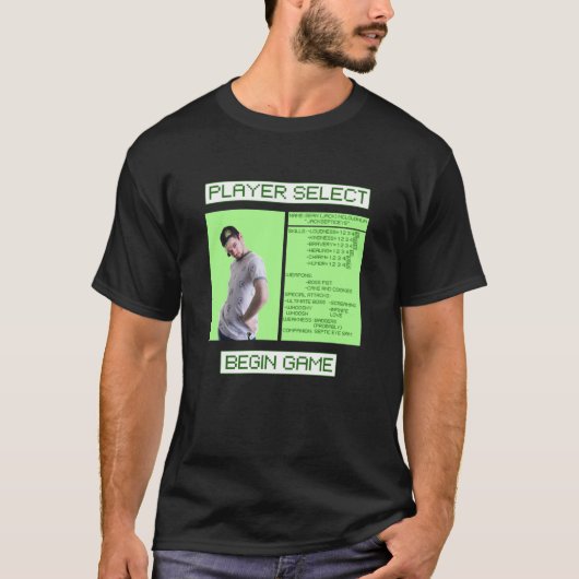 Jacksepticeyeプレイヤー選択画面 Tシャツ (正面)