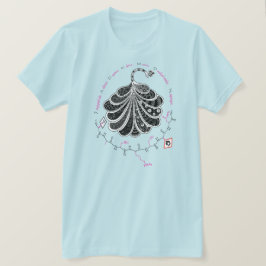 JACKSON ペプチド、オーダーメイドテキスト入り孔雀(ライトカラー用) Tシャツ