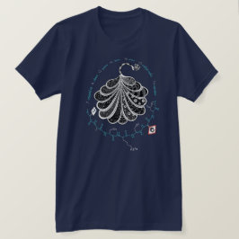 JACKSON ペプチド、クジャク+カスタムテキスト、ダーク Tシャツ