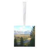 Jackson Hole Mountains and River キューブオーナメント (右)