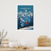 Jackson Hole Ski Poster - Wyoming 1 ポスター (キッチン)