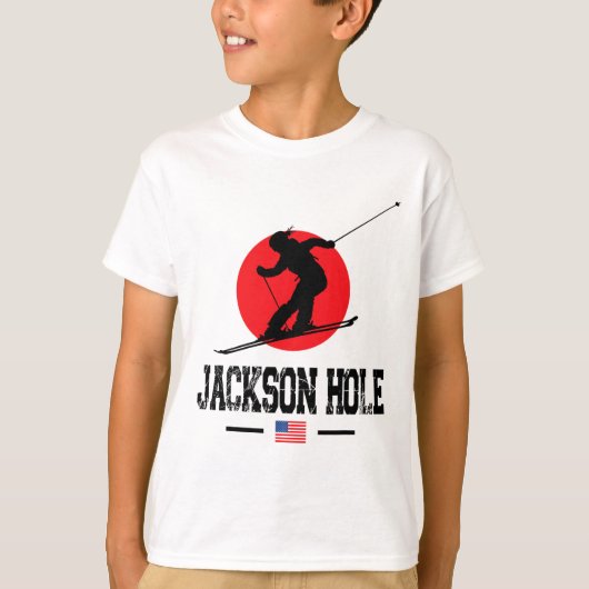 Jackson Hole Usa Ski Resort Rocky Mountains Americ Tシャツ (正面)