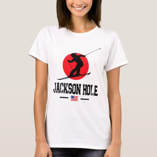 Jackson Hole Usa Ski Resort Rocky Mountains Americ Tシャツ (正面)