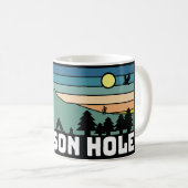Jackson Hole WY Decal Mug コーヒーマグカップ (正面右)