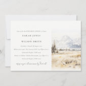 Jackson Hole Wyoming Landscape Rehearsal Dinner 招待状 (正面)