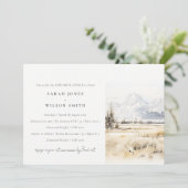 Jackson Hole Wyoming Landscape Rehearsal Dinner 招待状 (スタンド正面)