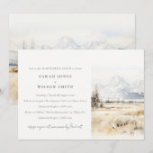 Jackson Hole Wyoming Landscape Rehearsal Dinner 招待状 (正面/裏面)