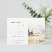 Jackson Hole Wyoming Landscape Wedding Details エンクロージャーカード (スタンド正面)