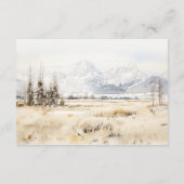 Jackson Hole Wyoming Landscape Wedding Details エンクロージャーカード (裏面)