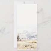Jackson Hole Wyoming Landscape Wedding Menu Card 招待状 (裏面)