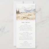 Jackson Hole Wyoming Landscape Wedding Menu Card 招待状 (正面)