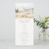 Jackson Hole Wyoming Landscape Wedding Program 招待状 (スタンド正面)