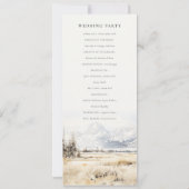 Jackson Hole Wyoming Landscape Wedding Program 招待状 (裏面)