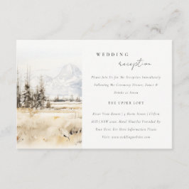 Jackson Hole Wyoming Landscape Wedding Reception エンクロージャーカード