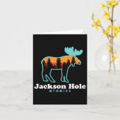 Jackson Hole Wyoming Moose Mountains Grand Tetons カード (黄色い花)