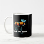 Jackson Hole Wyoming Moose Mountains Grand Tetons  コーヒーマグカップ (左)