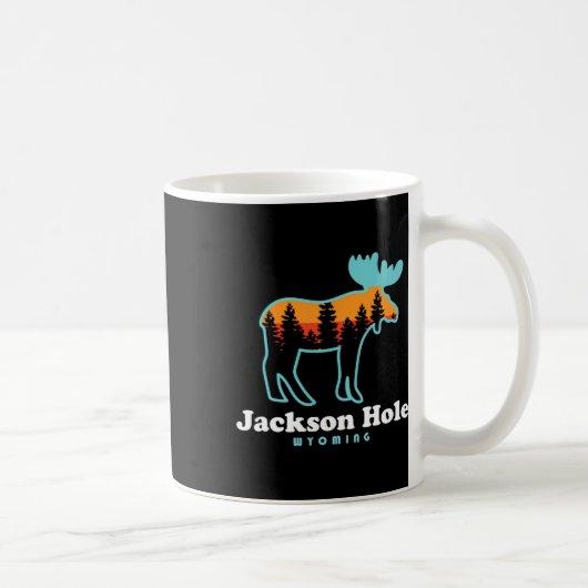 Jackson Hole Wyoming Moose Mountains Grand Tetons  コーヒーマグカップ (右)
