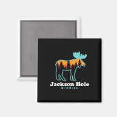 Jackson Hole Wyoming Moose Mountains Grand Tetons マグネット (正面/裏面)