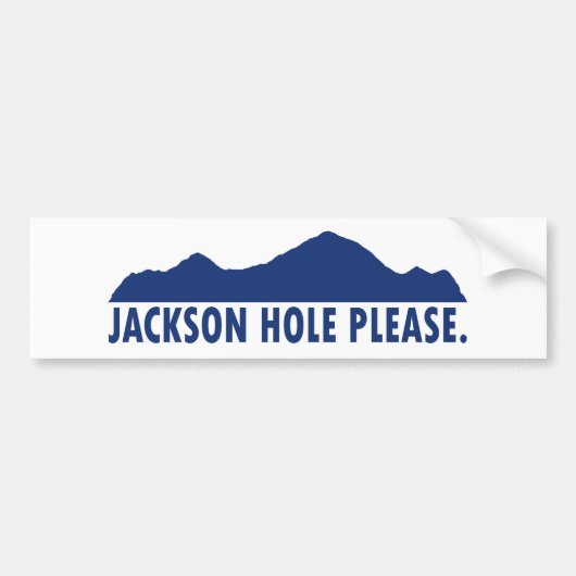 Jackson Hole Wyoming Please バンパーステッカー (正面)