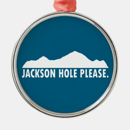 Jackson Hole Wyoming Please メタルオーナメント (正面)