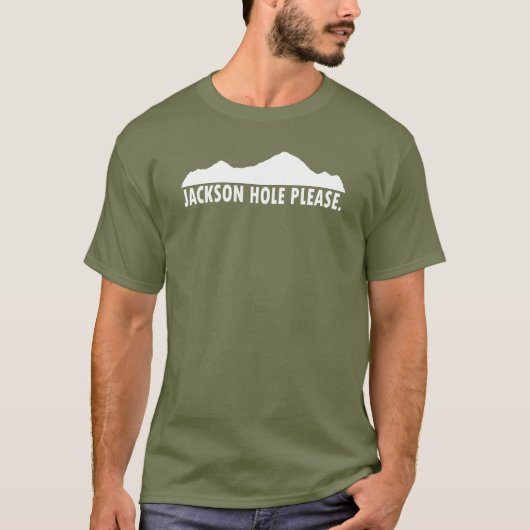 Jackson Hole Wyoming Please Tシャツ (正面)