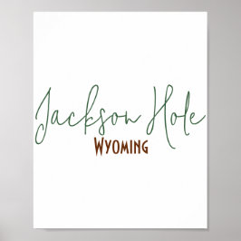 Jackson Hole, Wyoming Souvenir ポスター