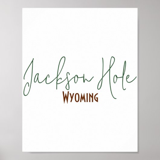 Jackson Hole, Wyoming Souvenir ポスター (正面)