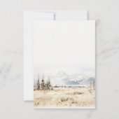Jackson Hole Wyoming Watercolor Landscape Wedding 出欠カード (裏面)