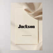 Jackson Modern Name Poster – Clean Minimal Typogra ポスター (正面)