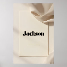 Jackson Modern Name Poster – Clean Minimal Typogra ポスター