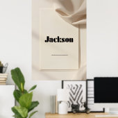 Jackson Modern Name Poster – Clean Minimal Typogra ポスター (ホームオフィス)