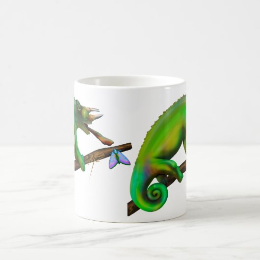 Jackson’s Chameleon Aiming  コーヒーマグカップ (中央)