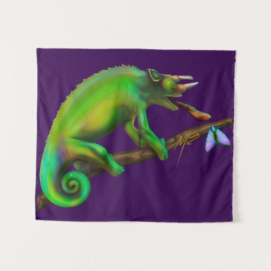 Jackson’s Chameleon Aiming  タペストリー (正面(横))