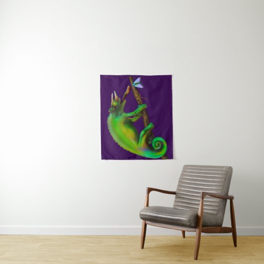 Jackson’s Chameleon Aiming  タペストリー (インサイチュ)