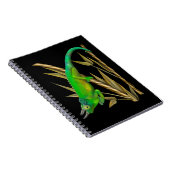 Jackson’s chameleon hanging out in the bamboo ノートブック (右側)