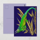 Jackson’s chameleon hanging out in the bamboo ポストカード (正面/裏面)
