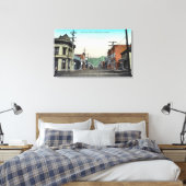 Jackson StreetRoseburgのビュー キャンバスプリント (インサイチュ (寝室))