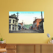 Jackson StreetRoseburgのビュー キャンバスプリント (インサイチュ (リビング))