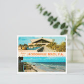 Jacksonvilleビーチからの挨拶， Florida Travel ポストカード (スタンド正面)