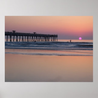Jacksonville Beach, Florida Sunrise Poster ポスター
