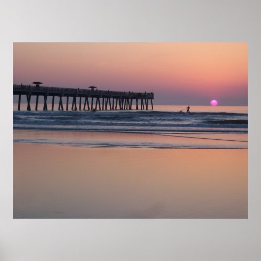 Jacksonville Beach, Florida Sunrise Poster ポスター (正面)