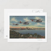 Jacksonville, FL – セントジョンズ上空の海軍の爆撃機 ポストカード (正面/裏面)