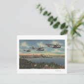 Jacksonville, FL – セントジョンズ上空の海軍の爆撃機 ポストカード (スタンド正面)