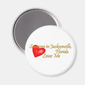 Jacksonville Floridaの誰かが私を愛している マグネット (正面/裏面)