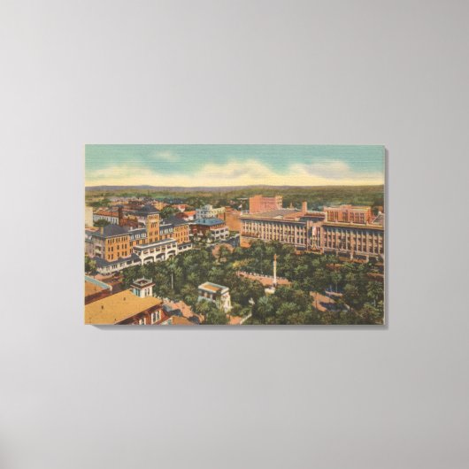 Jacksonville, Florida - Aerial View of Hemming キャンバスプリント (正面)