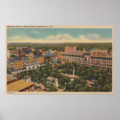 Jacksonville, Florida - Aerial View of Hemming ポスター (正面)